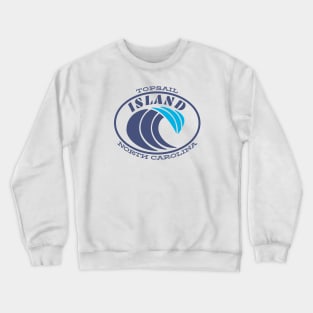 Topsail Island, NC Waves on the Shore Crewneck Sweatshirt